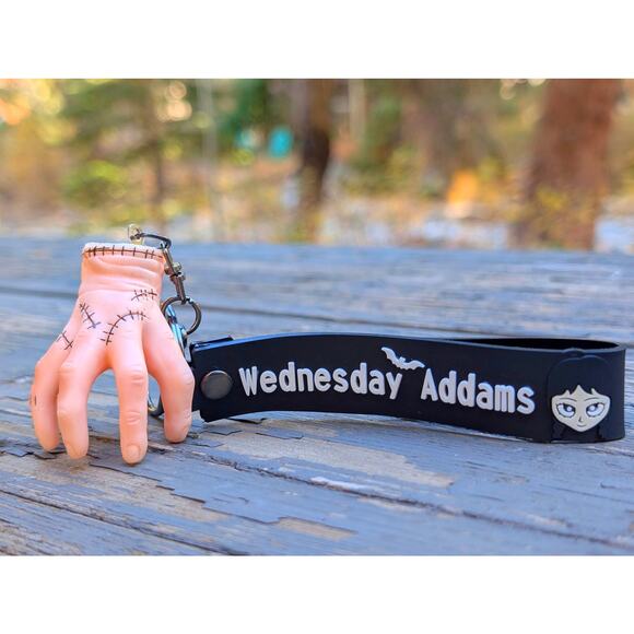 Wednesday Addams "Thing" Hand Keychain Netflix Series Lanyard Strap Goth Gift - Picture 2 of 8
